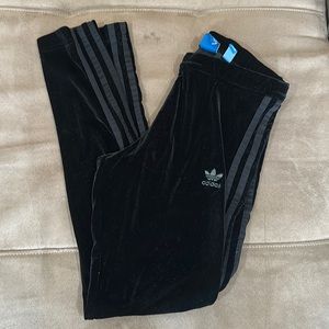 Black Velvet Adidas Leggings